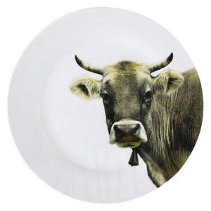 Porcelánový jedálenský tanier s motívom kravy - Ø 27 * 3cm - Mars & More