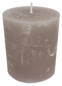 Tmavo hnedo šedá nevonná sviečka Taupe M valec - Ø 7*10cm - Mars & More