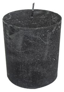 Čierna nevonná sviečka S valec - Ø 7*10cm - Mars & More