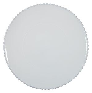 Biely kameninový servírovací tanier Costa Nova Pearl, ⌀ 33 cm