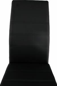 KONDELA Jedálenská stolička, čierna/chróm, VATENA