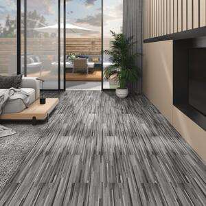 Nesamolepiace podlahové dosky, PVC 4,46 m² 3 mm, sivé pruhy