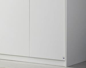 Šatníková skriňa Hildesheim, 271 cm,biela / biela