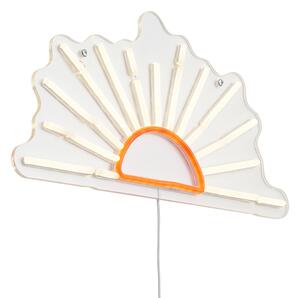 Neónová nástenná lampa teplá biela s oranžovou vrátane LED - Sunset