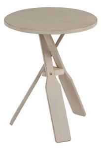 Béžový drevený odkladací stolík s pádlami Paddles - Ø 45 * 56cm - J-Line by Jolipa