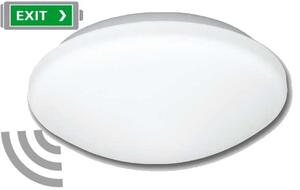 LED 18W svietidlo vrátane núdzaku, biele, IP44, max.18W, HF senz.360 (W131/EM/LED-3000)
