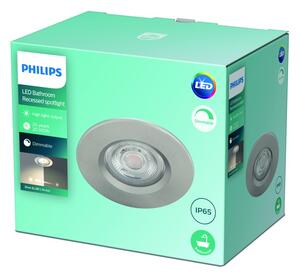Philips Dive LED SL261 Zápustné svietidlo do kúpeľne kruhové 5W/350lm 85mm 2700K IP65 nikel
