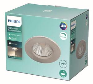 Philips Dive LED SL261 Zápustné svietidlo do kúpeľne kruhové 5,5W/380lm 85mm 2700K IP65 nikel