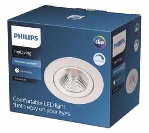 Philips Sparkle LED SL261 Zápustné svietidlo kruhové 5,5W/350lm 85mm 2700K biela