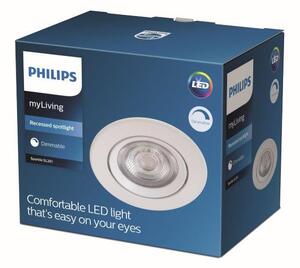 Philips Sparkle LED SL261 Zápustné svietidlo kruhové 5W/350lm 85mm 2700K biela