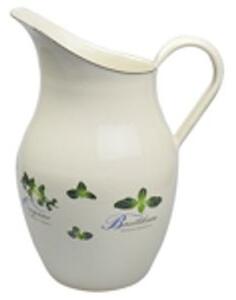 Krémový smaltovaný džbán s bylinkami Herbs - 20 * 26cm - 2.5L - Münder Email