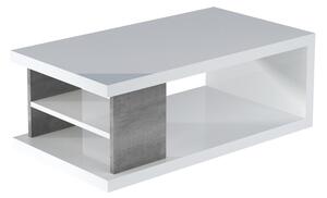 Konferenčný stolík LUKE, 110x41x60, biela/beton
