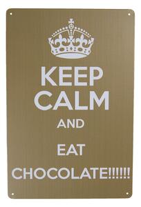 Nástenná kovová ceduľa Eat Chocolate - 20 * 30 cm - Clayre & Eef