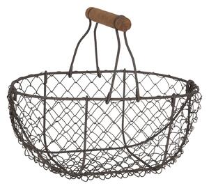 Drôtený košík s uchom Filaire - 24 * 16 * 11/23 cm - Clayre & Eef