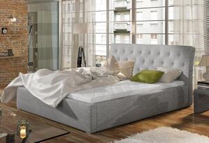 Manželská posteľ MILANO + rošt, 160x200, sawana 21