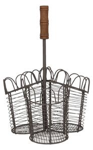 Drôtený košík na kvetiny / príbory Filaire - 23 * 14 * 34 cm - Clayre & Eef