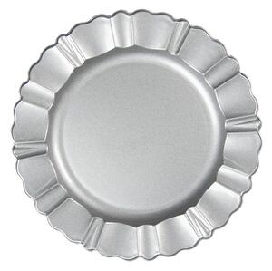Strieborný melanínové tanier / podnos - Ø 33 cm - Clayre & Eef