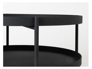 Čierny konferenčný stolík CustomForm Hanna, ⌀ 60 cm