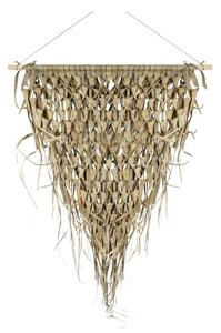 Tapiséria pletený trojuholník palmového lístia na palici - 3*45*55cm - Mars & More