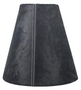 Kónické čierne tienidlo lampy z hovädzej kože - Ø 26 * Ø 13 * 25cm / E27 - Mars & More