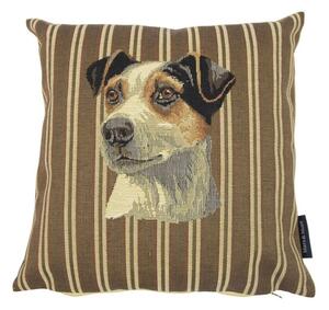 Gobelínový vankúšik s prúžkom Jack Russell - 33*15*33 cm - Mars & More
