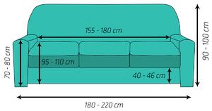 4home Multielastický poťah na sedaciu súpravu Comfort smotanová, 180 - 220 cm