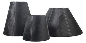 Čierne tienidlo lampy z hovädzej kože - Ø18 * Ø13 * 15cm / E27 - Mars & More