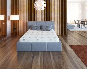 Čalúnená manželská posteľ s úložným priestorom Izabela - sivá Rozmer: 180x200