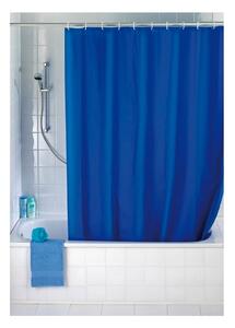 Modrý sprchový záves Wenko Simpler, 180 x 200 cm