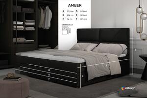 Drevko Čalúnená posteľ Amber - Omega 91