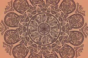 Tapeta Mandala s abstraktným ľudovým vzorom