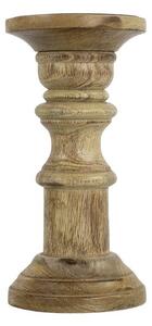 Drevený svietnik Wood z mangového dreva - Ø 10 * 20cm - Mars & More