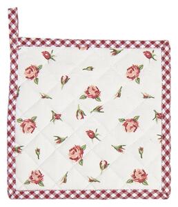 Bavlnená podložka pod hrniec s ružami Romantic Roses - 20 * 20 cm - Clayre & Eef
