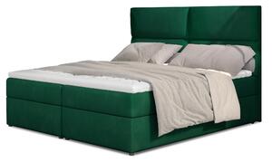 Drevko Čalúnená posteľ Amber - Kronos 19 - 140 x 200 cm, Zelená