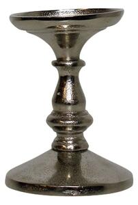 Strieborný lesklý svietnik guľatý - 9 * 9 * 12cm - Mars & More
