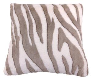 Bielo hnedý štvorcový vankúš Zebra - 45 * 45 * 15cm - Mars & More