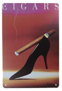 Vínová kovová ceduľa Cigars- 20 * 30 cm - Clayre & Eef