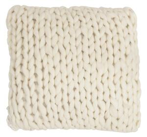 Pletený krémový vankúš Tricot white - 40 * 40 cm - J-Line by Jolipa