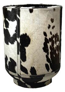 Vysoký kvetináč z hovädzej kože Planter hnedá / biela - Ø 35*46cm - Mars & More