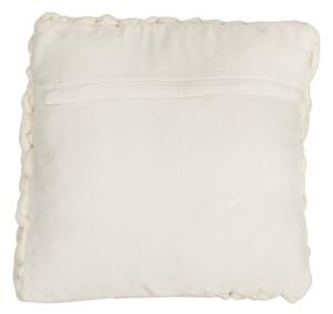 Pletený krémový vankúš Tricot white - 40 * 40 cm - J-Line by Jolipa