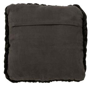 Pletený čierny vankúš Tricot black - 40 * 40 cm - J-Line by Jolipa