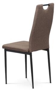 Jedálenská stolička LEILA hnedá/kov antracit