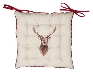Béžový podsedák s jeleňom Cosy Lodge- 40 * 40 cm - Clayre & Eef