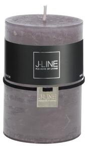 Šedá sviečka Granite valec M - Ø 7*10 cm/48h - J-Line by Jolipa