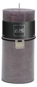 Šedá sviečka Granite valec L - Ø 7*15 cm/72h - J-Line by Jolipa