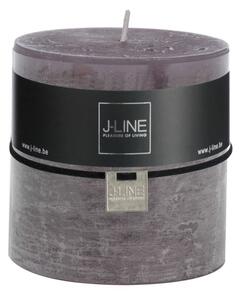 Šedá sviečka Granite valec XL - Ø 10*10 cm/80h - J-Line by Jolipa