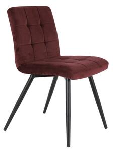 Zamatová burgundy jedálenská stolička OLIVE - 44*82*50 cm - Light & Living