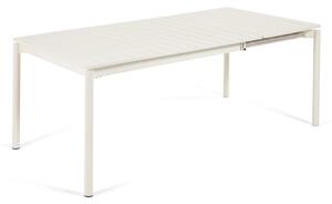 Biely hliníkový záhradný stôl Kave Home Zaltana, 140 x 90 cm