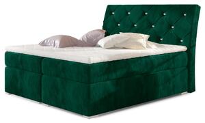 Drevko Manželská posteľ Balvin - Kronos 19, čalúnená - 140 x 200 cm, Zelená