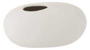 Biela keramická oválna váza Matt White L - 25 * 15 * 13 cm - J-Line by Jolipa
